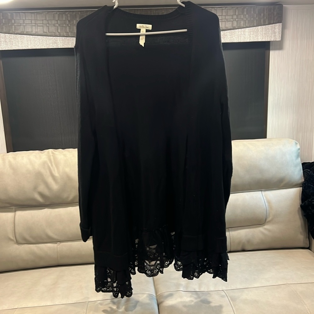 Matilda Jane Cardigan Black Lace L